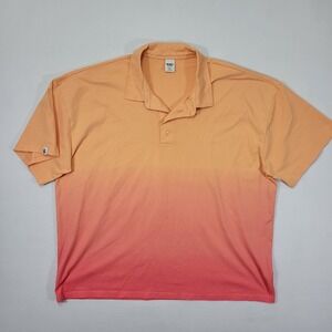 Bonobos Fielder Men's Polo Shirt Orange Two Tone Color Size XXXL 3XL Relaxed